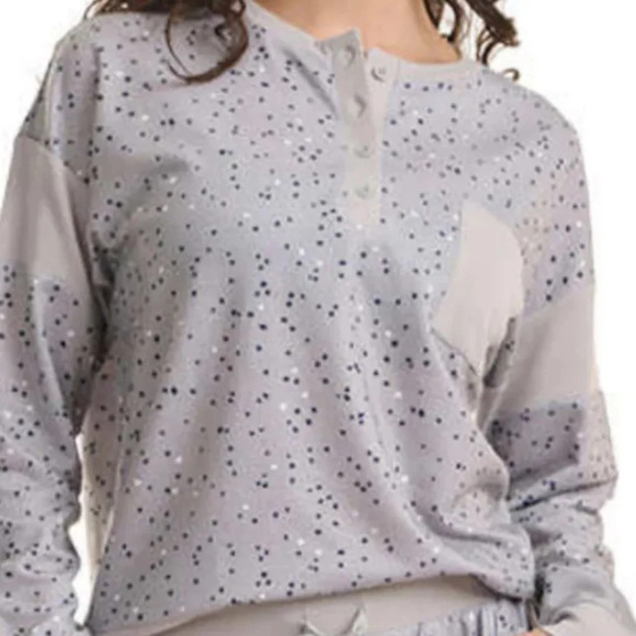 Splendid Pajama Set Women’s Sz M Gray French Terry - Picture 3 of 15